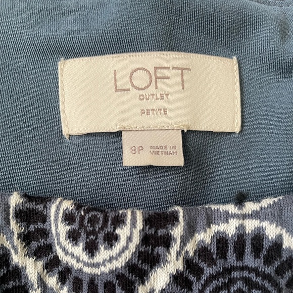 LOFT Petite Size 8P Navy Blue Women’s Dress - Picture 3 of 6